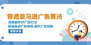 穿透亚马逊广告算法,深度解析SP广告打法,搭建高效广告架构,提升广告效果-圆梦资源站
