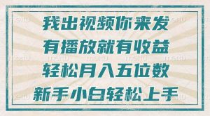 （13667期）不剪辑不直播不露脸，有播放就有收益，轻松月入五位数，新手小白轻松上手-圆梦资源站
