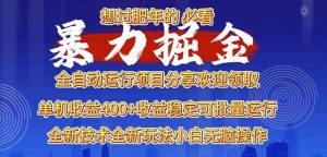 （13675期）2025暴力掘金项目，想过肥年必看！-圆梦资源站