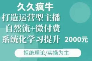 久久疯牛·自然流+微付费(12月23更新)打造运营型主播，包11月+12月-圆梦资源站