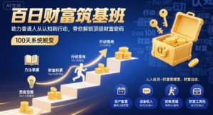 百日财富筑基班，助力普通人从认知到行动，带你解锁顶级财富密码-圆梦资源站
