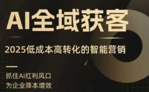 AI全域获客实训营,2025低成本高转化的智能营销,精准找客,高效营销-圆梦资源站