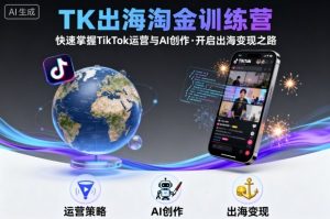 TK出海淘金训练营,助你快速掌握TikTok运营与AI创作,开启出海变现之路-圆梦资源站