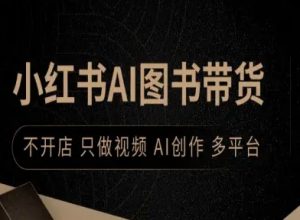小红书AI图书带货,不开店,只做视频,AI创作,多平台-圆梦资源站