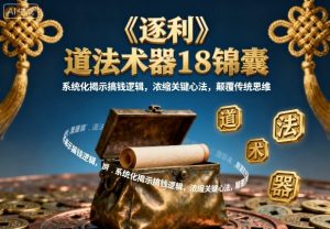 《逐利》道法术器18锦囊,系统化揭示搞钱逻辑,浓缩关键心法,颠覆传统思维-圆梦资源站
