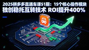 2025拼多多直通车课51期:15个核心操作模块 独创稳托互转技术 ROI提升400%-圆梦资源站