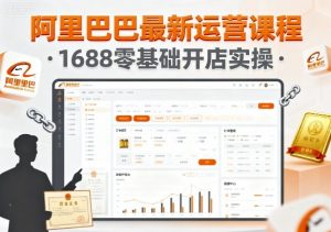 阿里巴巴最新运营课程,1688零基础开店实操-圆梦资源站