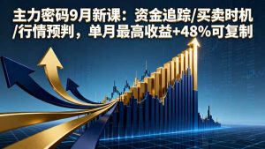 主力密码9月新课:资金追踪/买卖时机/行情预判,单月最高收益+48%可复制-圆梦资源站