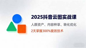 2025抖音云图实战课,人群资产、内容种草、转化优化,2天掌握300%提效技术-圆梦资源站