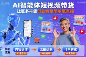 AI智能体短视频带货,让更多带货创业者更简单更直接-圆梦资源站
