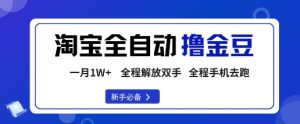 淘宝菜鸟全自动撸金豆,轻松月入1W+,全程手机去跑,操作简单【揭秘】-圆梦资源站