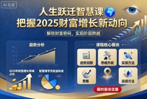 人生跃迁智慧课,把据2025财富增长新动向-圆梦资源站