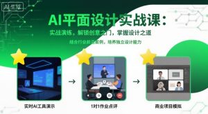AI平面设计实战课,实战演练,解锁创意之门,掌握设计之道-圆梦资源站