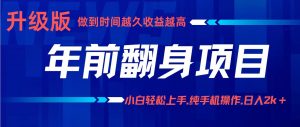项目讲解年入百万:小白轻松上手,纯手机操作.日入2k+-圆梦资源站