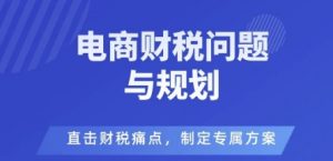 电商企业财税风险与规避,直击财税痛点,制定专属方案-圆梦资源站