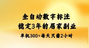 全自动数字标注,稳定3年的蓝海项目,居家也能矩阵开干的副业,单机日入3张+【揭秘】-圆梦资源站
