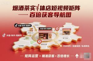 烟酒茶实体店短视频矩阵百倍获客导航图-圆梦资源站