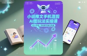 小说推文手机混剪AI图玩法实操课,日入可观,手机即可独立完成-圆梦资源站