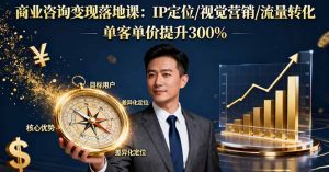 商业咨询变现落地课:IP定位/视觉营销/流量转化,单客单价提升300%-圆梦资源站