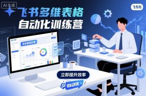 飞书多维表格自动化训练营,手把手教你告别重复处理,用多维表格开启高效办公新模式-圆梦资源站