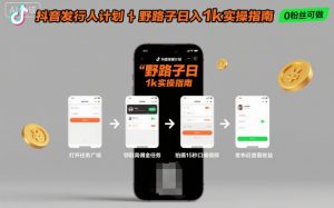 抖音发行人计划全新野路子玩法,随时随地,只要有手机,就能操作,日入1k+【揭秘】-圆梦资源站
