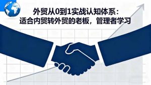 外贸从0到1实战认知体系:适合内贸转外贸的老板,管理者学习-圆梦资源站