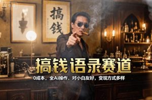 搞钱语录赛道,0成本,全AI操作,对小白友好,变现方式多样-圆梦资源站