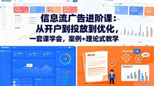 信息流广告进阶课:从开户到投放到优化,一套课学会,案例+理论式教学-圆梦资源站
