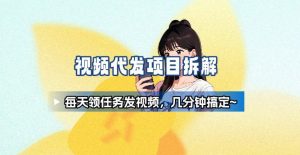 新手副业首选!视频代发接单,领任务发视频,长期稳定不费劲儿-圆梦资源站
