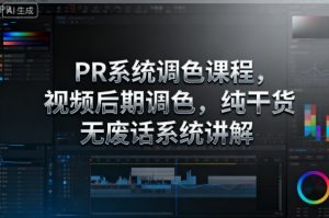 PR系统调色课程,视频后期调色,纯干货无废话系统讲解-圆梦资源站