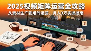 2025短视频矩阵运营全攻略：从素材生产到矩阵运营，月入3万实操指南-圆梦资源站