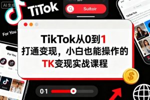 TikTok从0到1打通变现，小白也能操作的TK变现实战课程-圆梦资源站