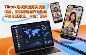 Tiktok短视频出海实战训练营,如何利用海外短视频平台实现引流、带货、测评-圆梦资源站