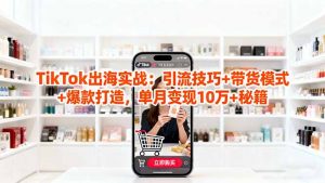 「TikTok出海实战」引流技巧+带货模式+爆款打造,单月变现10万+秘籍-圆梦资源站