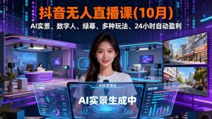 抖音无人直播课(10月-圆梦资源站