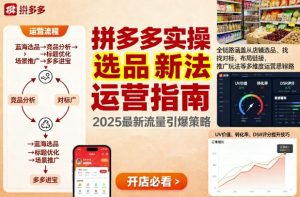王校长9月12拼多多实操新玩法，全链路涵盖从店铺选品、找对标，布局链接，推广玩法等多维度运营思路(更新)-圆梦资源站