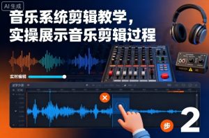 音乐系统剪辑教学,实操展示音乐剪辑过程-圆梦资源站