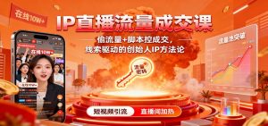 IP直播流量成交课:偷流量+脚本控成交,线索驱动的创始人IP方法论-圆梦资源站