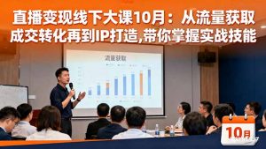 直播变现线下大课10月：从流量获取到成交转化再到IP打造,带你掌握实战技能-圆梦资源站