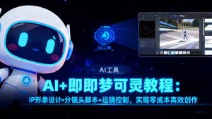 AI+即梦可灵教程：IP形象设计+分镜头脚本+运镜控制，实现零成本高效创作-圆梦资源站