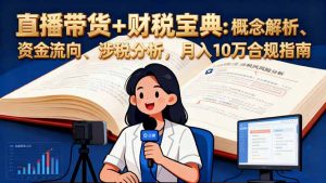 直播带货+财税宝典:概念解析、资金流向、涉税分析,月入10万合规指南-圆梦资源站