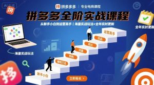 拼多多全阶实战课程,从新手小白到运营高手,海量实战玩法+全年实时更新【2025年10月更新】-圆梦资源站