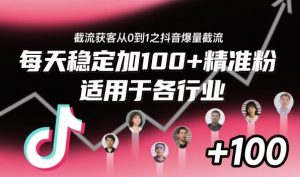 ‌⁢⁡⁤⁡⁡‌‌⁤⁤‍‬‬⁡⁡‍⁢‍⁢⁢‌⁣⁢⁣⁢⁣‬‌‬⁤‌‌⁡‍⁤截流获客从0到1之抖音爆量截流，每天稳定加100+精准粉，适用于各行业-圆梦资源站