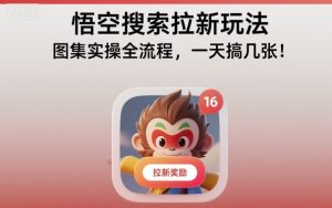 悟空搜索拉新玩法，图集实操全流程，一天搞几张-圆梦资源站