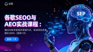 谷歌SEO与AEO实战课程:通过AI技术实现多渠道引流,实现网站流量增长300%-圆梦资源站