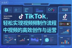 TikTok中视频制做流程,轻松实现Tk中视频的高效创作与运营-圆梦资源站