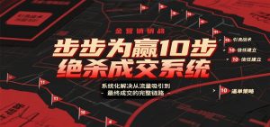 步步为赢10步绝杀成交系统，系统化解决从流量吸引到最终成交的完整链路-圆梦资源站