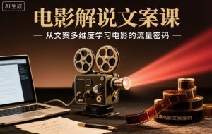 电影解说文案课,从文案多维度学习电影的流量密码-圆梦资源站