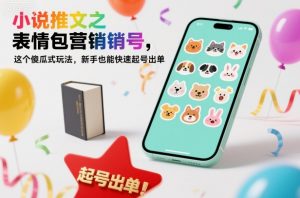 小说推文之表情包营销号,这个傻瓜式玩法,新手也能快速起号出单-圆梦资源站