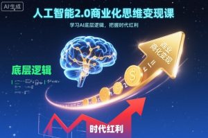 人工智能2.0商业化思维变现课,学习AI底层逻辑,把握时代红利-圆梦资源站